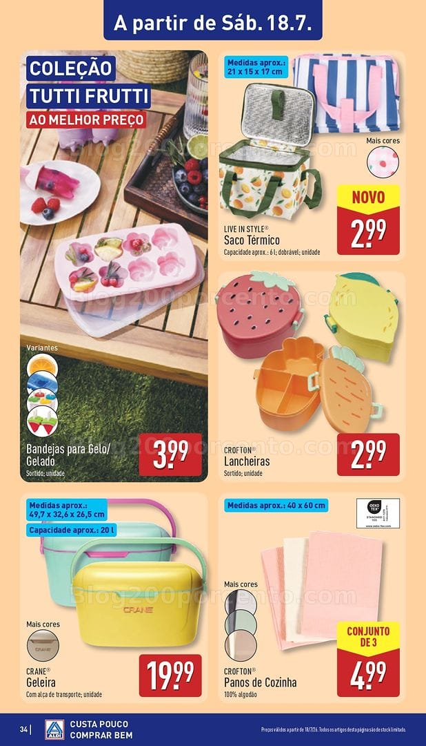 Antevisão Folheto ALDI Promoções de 13 a 19 julho